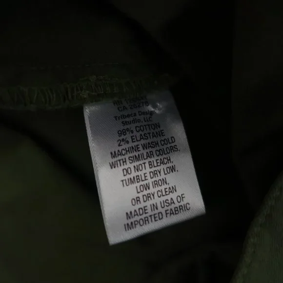 Nili Lotan Olive Green Cropped Ankle Pants - Picture 11 of 12